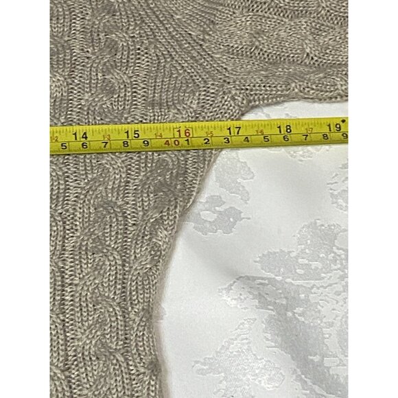 Vintage J. Howard Beige Size M Cable Knit Sweater Dress Aline Knee Length Career - Picture 4 of 11